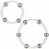 Set di 2 anelli in silicone trasparente con sfere in acciaio inossidabile 3,5 e 5 cm. - 0