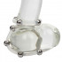 Set di 2 anelli in silicone trasparente con sfere in acciaio inossidabile 3,5 e 5 cm. - 2