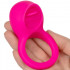 Anello fallico vibrante in silicone rosa con lingua stimola clitoride ricaricabile  USB 5 cm. - 3