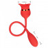 Stimola vagina e clitoride con lingua e bullet vibrante in silicone arancione ricaricabile USB - 4