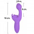 Vibratore rabbit Butterfly Kiss in silicone lilla ricaricabile USB 19 x 3,25 cm. - 3