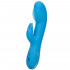 Vibratore Rabbit Gonfiabile in Silicone 21 x 4,5 cm. Azzurro Ricaricabile con USB - 1