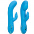 Vibratore Rabbit Gonfiabile in Silicone 21 x 4,5 cm. Azzurro Ricaricabile con USB - 2