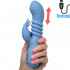 Santa Cruz Coaster - Vibratore Rabbit con Spinta in Silicone 18 x 4,5 cm. Ricaricabile con USB Azzurro - 0