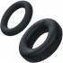 Link Up - Anello Fallico Vibrante in Silicone Nero Ricaricabile USB con Anello Secondario - 1