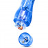Vibratore realistico blu trasparente 22 x 5 cm. - 5