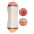 Sexual Stroker - Masturbatore Doppio a Forma di Vagina e di Bocca in Morbido T-Skin Color Carne - 3