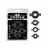 Anelli Fallici Kit di 4 Cockring 2,9 - 4,7 cm. Nero - 0