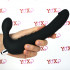 Strapless Strap-On Vibrante Senza Lacci 22 x 3,5 cm. in Silicone Nero - 1