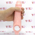Guaina stimolante allunga pene +2,5 cm. con anello testicoli color carne 16 x 4,7 cm. - 4