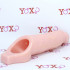 Guaina stimolante allunga pene +2,5 cm. con anello testicoli color carne 16 x 4,7 cm. - 2