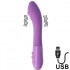 Vibratore N.76 con Stimolazione Punto G 15 x 3,5 cm Ricaricabile USB - 0