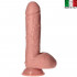 Attila Fallo Realistico Made in Italy con Testicoli e Ventosa 27,5 x 5,5 cm. Color Carne  - 5