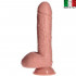 Attila Fallo Realistico Made in Italy con Testicoli e Ventosa 27,5 x 5,5 cm. Color Carne  - 2