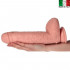 Bruto - Fallo Realistico Gigante Made in Italy con Testicoli e Ventosa 30 x 6 cm. Color Carne  - 1