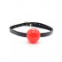 Gag Ball Rossa con Cinturino in Ecopelle Regolabile - 0