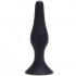 Cuneo anale in silicone nero Bottle Large 12,5 x 3,3 cm. - 0