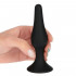 Cuneo anale in silicone nero Bottle Large 12,5 x 3,3 cm. - 1