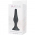 Cuneo anale in silicone nero Bottle Large 12,5 x 3,3 cm. - 2