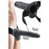 Vibratore Strap-on Realistico Real Rapture Cavo Nero con Testicoli per Uomo o Donna 20,5 x 5 cm. - 4