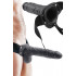 Fallo Strap-on Realistico Real Rapture Cavo Nero con Testicoli per Uomo o Donna 20,5 x 5 cm. - 4