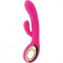 Vibratore Rabbit Rosa con Motore Doppio Ricaricabile USB in Silicone 24 x 3,6 cm. - 1