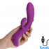 Vibratore Rabbit Viola Ondeggiante in Silicone 22 x 3,6 cm. - 0