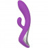 Vibratore Rabbit Viola Ondeggiante in Silicone 22 x 3,6 cm. - 2