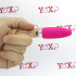 Mini Vibratore da Dito in Puro Silicone Rosa 7 x 2,5 cm. - 1