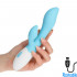 Vibratore Rabbit Ricaricabile USB Petal in Puro Silicone 20 X 3,2 cm. - 0