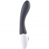 Vibratore in Puro Silicone Nero Ricaricabile USB 20 x 3,2 cm. - 0