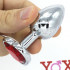 Cuneo Anale in Alluminio con Gemma a Forma di Cuore Tipo Diamante 6,1 x 2,7 cm. - 1
