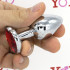 Cuneo Anale in Alluminio con Gemma a Forma di Cuore Tipo Diamante 6,1 x 2,7 cm. - 0