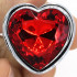 Cuneo Anale in Alluminio con Gemma a Forma di Cuore Tipo Diamante 6,1 x 2,7 cm. - 3