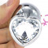 Cuneo Anale in Alluminio con Gemma a Forma di Cuore Tipo Diamante Bianco 8,2 x 3,4 cm. - 2