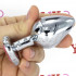 Cuneo Anale in Alluminio con Gemma a Forma di Cuore Tipo Diamante Rosa 8,2 x 3,4 cm. - 1