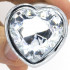 Cuneo Anale Large in Alluminio con Gemma a Forma di Cuore Tipo Diamante Bianco 9,4 x 4,1 cm. - 4