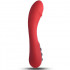 Vibratore in Puro Silicone Rosso Ricaricabile  USB 18 x 4 cm. - 2