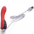 Vibratore in Puro Silicone Rosso Ricaricabile  USB 18 x 4 cm. - 6