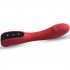Vibratore in Puro Silicone Rosso Ricaricabile  USB 18 x 4 cm. - 4