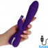 Vibratore Rabbit in Puro Silicone Viola Ricaricabile  USB 22,5 x 4 cm. - 0