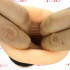 Masturbatore doppio a forma di vagina e ano in TPR nero e puro silicone - 3