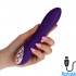 Vibratore in Puro Silicone Viola Ricaricabile USB 18,5 x 3,5 cm. - 0