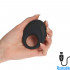 Anello Fallico Vibrante in Puro Silicone Nero Ricaricabile USB - 0