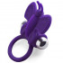Anello Fallico Vibrante in Puro Silicone Viola con Farfalla - 2