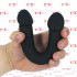 Fallo Doppio Realistico in Silicone Nero 23 x 3 cm. - 3