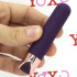 Mini Vibratore in silicone viola ricaricabile USB 9 x 1,8 cm. - 1