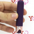 Mini Vibratore in silicone viola ricaricabile USB 9 x 1,8 cm. - 2
