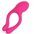 Vibratore per coppia in silicone rosa ricaricabile con USB con telecomando 13,6 x 4,5 cm. - 2