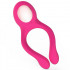 Vibratore per coppia in silicone rosa ricaricabile con USB con telecomando 13,6 x 4,5 cm. - 3